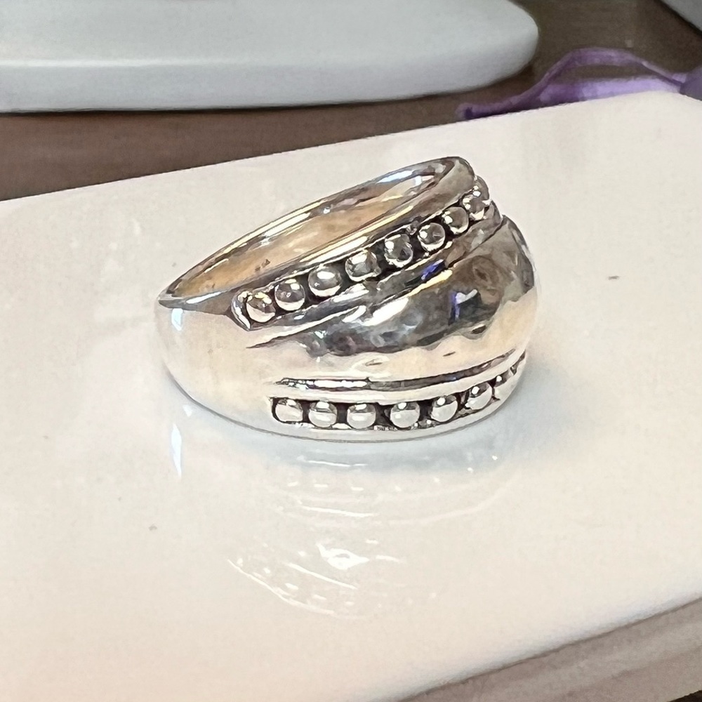 925 Sterling Silver stamp. Ring. Size 7-9 - Picture 5 of 5